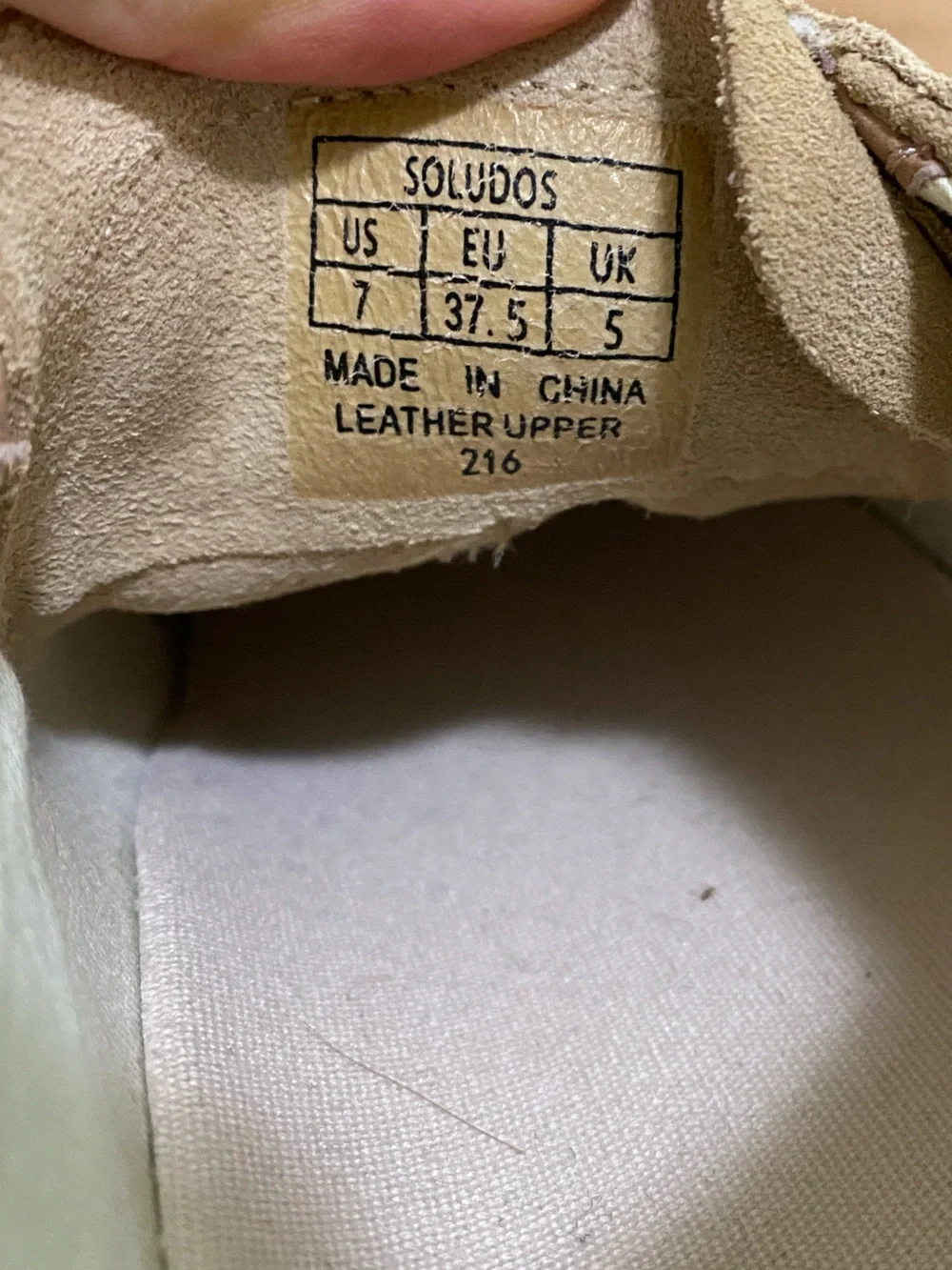 LIKE NEW SOLUDOS IBIZA Leather Sneaker Brown Sand Cream WOMENS 7